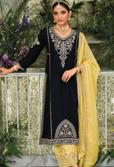 Delightful Embroidered Work Black Color Palazzo Suit