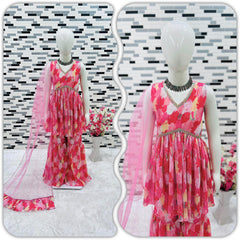 Elegant Digital Print Pink Color Sarara Suit