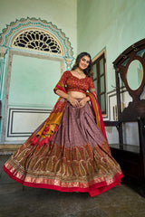 Luxuriant Onion Color Function Wear Lehenga Choli