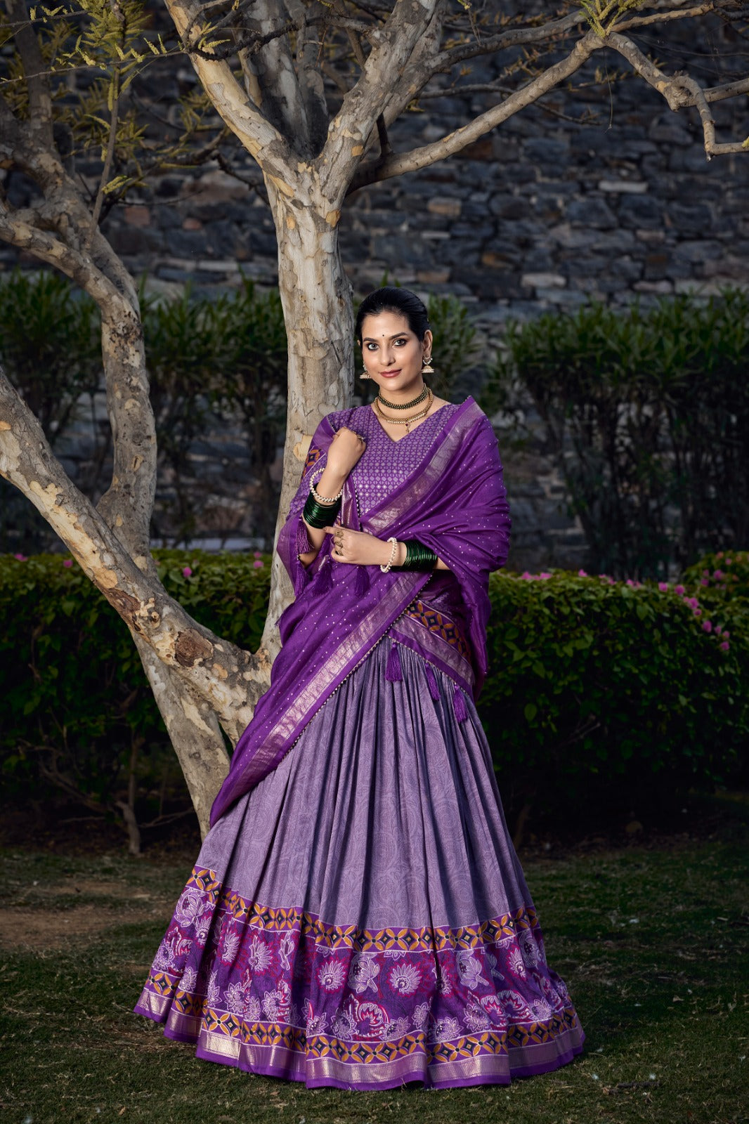 Purple Color Ceremony Wear Lehenga Choli