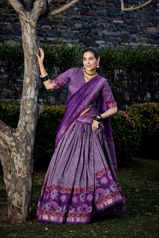 Purple Color Ceremony Wear Lehenga Choli