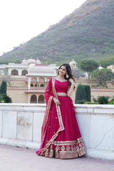 Precious Sequins Embroidered Work Pink Color Lehenga Choli