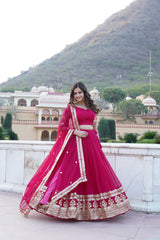 Precious Sequins Embroidered Work Pink Color Lehenga Choli