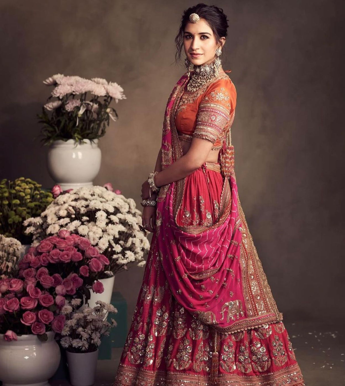 Demanding Sequence Work Pink Color lehenga choli