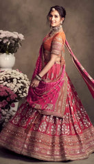 Demanding Sequence Work Pink Color lehenga choli