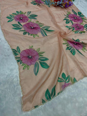 Marvelous Organza Silk Printed Saree