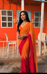 Beautiful Melty Color Ready To Wear Saree