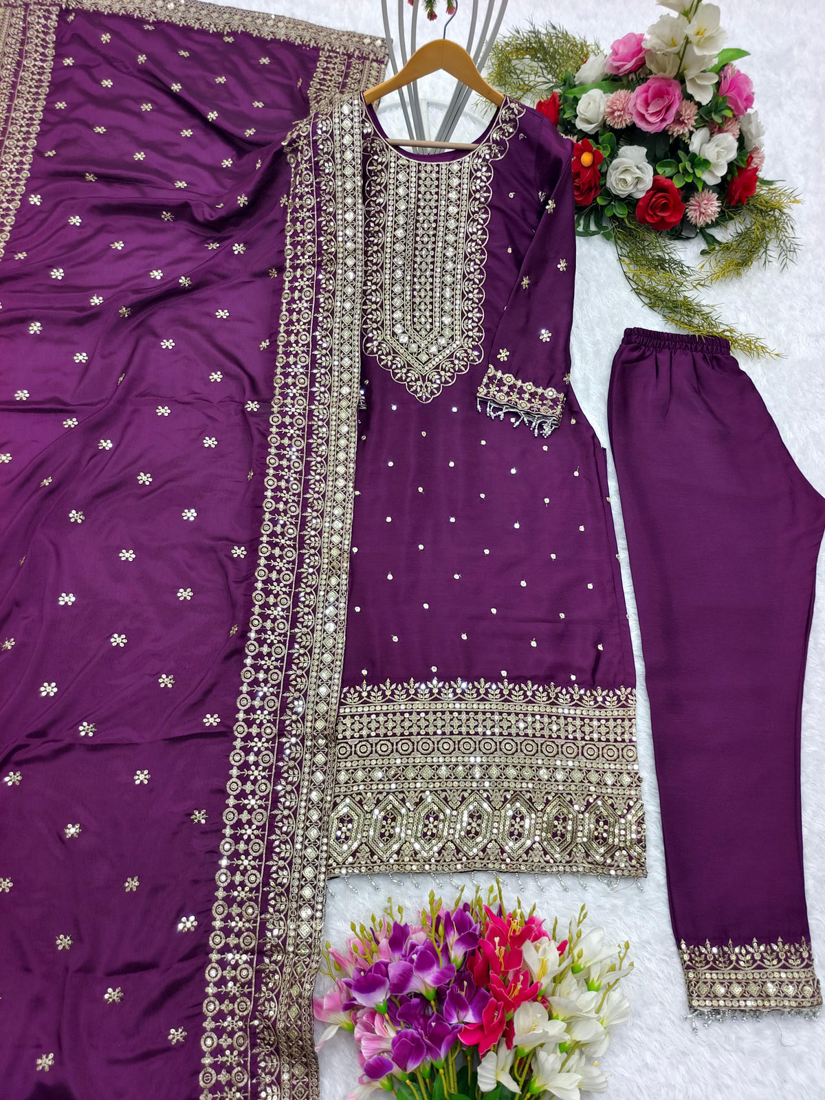 Good Looking Dark Wine Color Salwar Suit