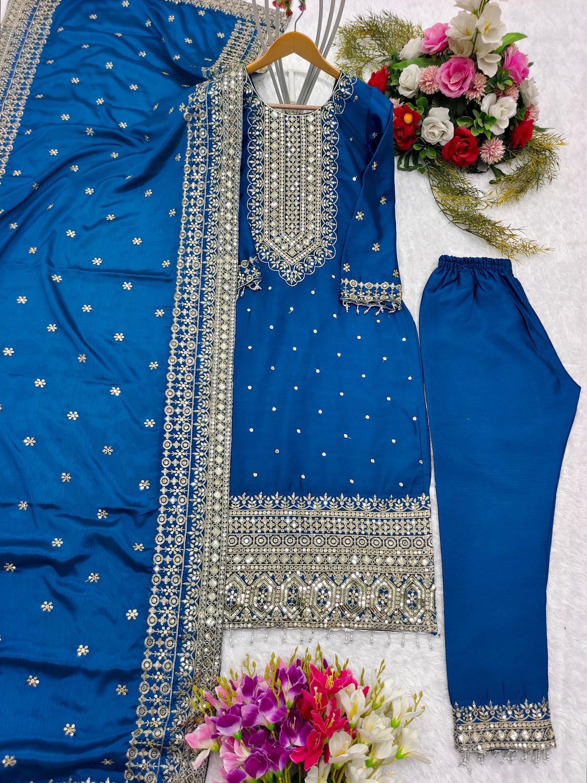 Good Looking Dark Blue Color Salwar Suit