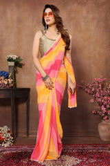 Beautiful Multicolor Color Design Ready To Wear Saree