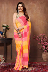 Beautiful Multicolor Color Design Ready To Wear Saree