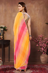 Beautiful Multicolor Color Design Ready To Wear Saree