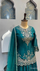 Classy Sequence Work Rama Color Sharara Suit