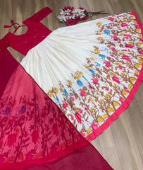 Awesome Kalamkari Print Pink Color Gown