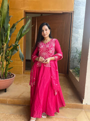 Exotic Embroidery Work Pink Color Lehenga Choli