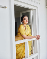 Glorious Yellow Color Thread & Sequence Work Saree