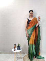 1-MIN READY TO WEAR KACCHI KAIRI IMPORTED SILK SAREE WITH BLOUSE