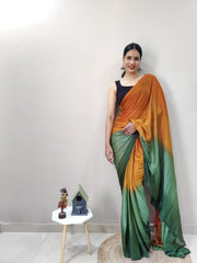 1-MIN READY TO WEAR KACCHI KAIRI IMPORTED SILK SAREE WITH BLOUSE