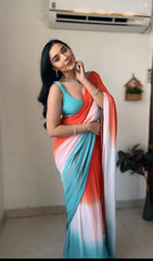 Stunning Inspired Ready To Wear Multi Color Saree