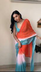 Stunning Inspired Ready To Wear Multi Color Saree