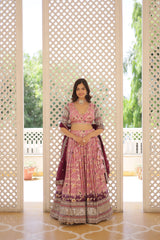 Traditional Wear Sequence Work Pink Lehenga Choli