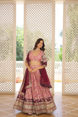 Traditional Wear Sequence Work Pink Lehenga Choli