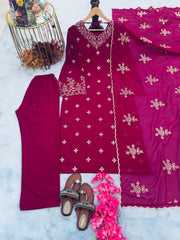 Preferable 5 mm Sequence Work Pink Color Salwar Suit