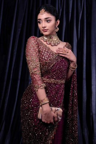 Party Wear Kasturi Silk Purple Color Designer Saree
