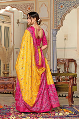 Festive Wear Tussar Silk Yellow Color Lehenga Choli