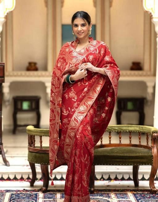 Wedding Wear Banarasi Silk Red Color Saree