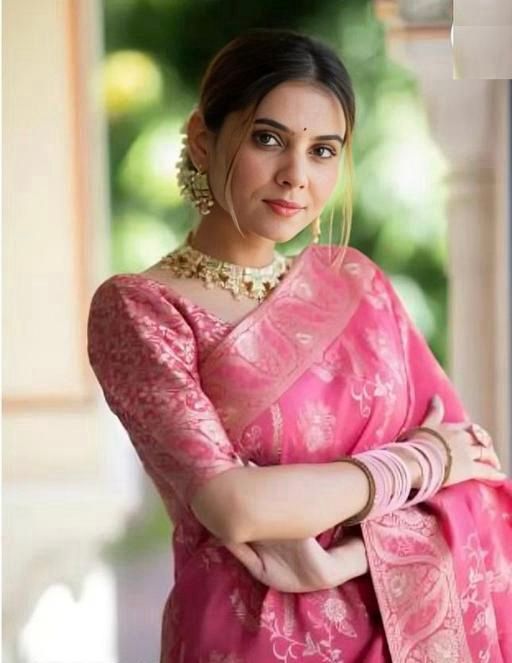 Wedding Wear Banarasi Silk Pink Color Saree