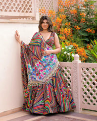 Presenting Digital Printed Multi Color Lehenga Choli