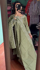 Green Color Sequence Work Awesome Salwar Suit