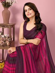 Beautiful Rangoli Silk Multi With Pink Ready To Wear Saree