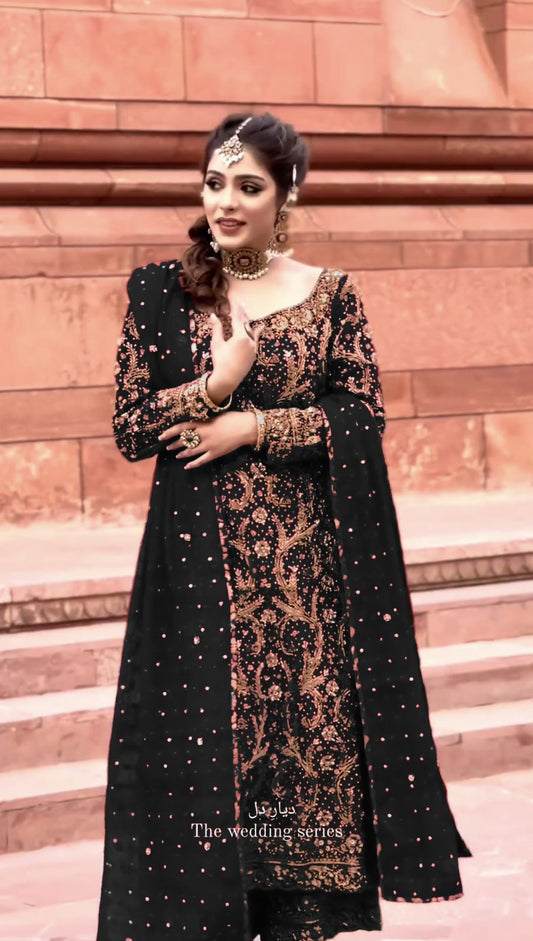 Black Color Sequence Work salwar suit