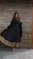 Fantastic Black Color Sequence Work Anarkali Suit