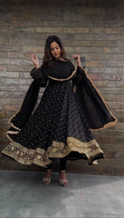 Fantastic Black Color Sequence Work Anarkali Suit