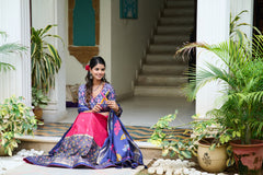 Gorgeous Pink Color Meenakari With Foil Print Dola Silk Lehenga Choli