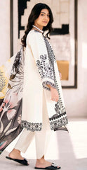 Fabulous Black White Color Salwar Suit Printed Dupatta