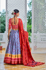 Charming Silk Minakari With Foil Print Sky Blue Color Lehenga Choli