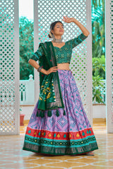 Charming Silk Minakari With Foil Print Lavender Color Lehenga Choli