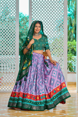 Charming Silk Minakari With Foil Print Lavender Color Lehenga Choli