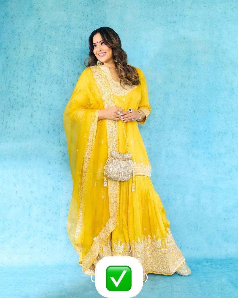 Fantastic Georgette Sequence Work Yellow Color Sharara Suit