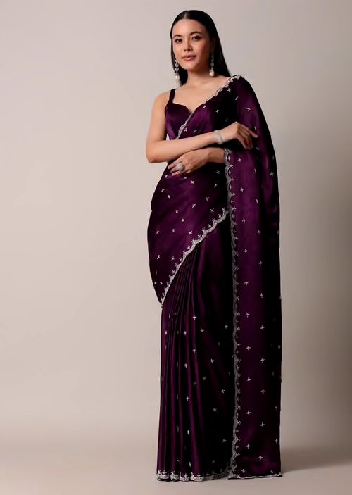 Adorable Silk Saree Purple Color Saree