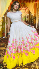 Superhit White Color Organza Silk Lehenga Choli