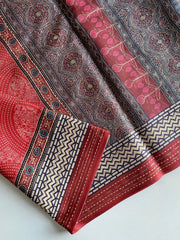 Classic Bandhani Prints Red Color Saree