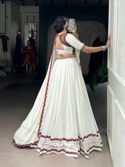 Lovely Pink Rayon Mirror Work Lehenga Choli