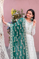 Preferable Georgette Teal Blue Color Gown With Wine dupatta