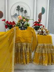 Good Looking Georgette Yellow Color Sharara Suit
