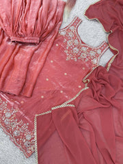 Amazing Pure Frendy Silk Embroidery Kurti